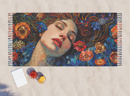 Colorful Art Nouveau Beauty#2 Boho Beach Cloth