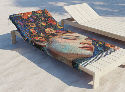 Colorful Art Nouveau Beauty#4 Boho Beach Cloth